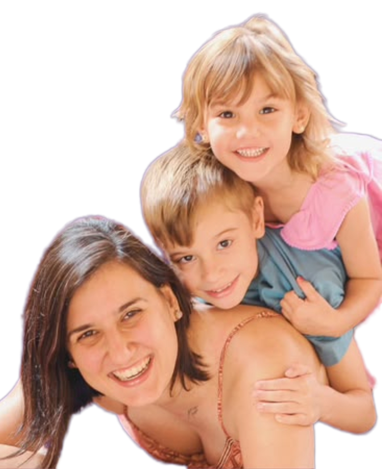 Natália Magoga com os filhos